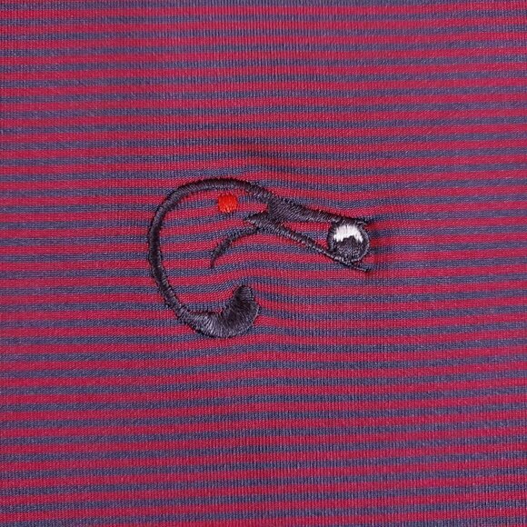 Greyson Mens Small Bird Embroidery Golf Ball Striped S/S Performance Polo Shirt - Picture 5 of 13